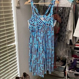 Blue dot summer dress